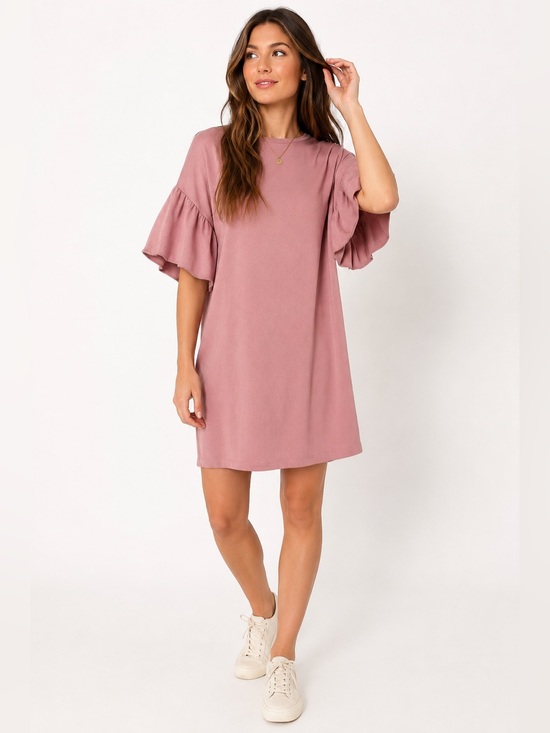 Francesca's Collections Dresses & Skirts - Francesca’s Alya Bell Sleeve Mauve Dress